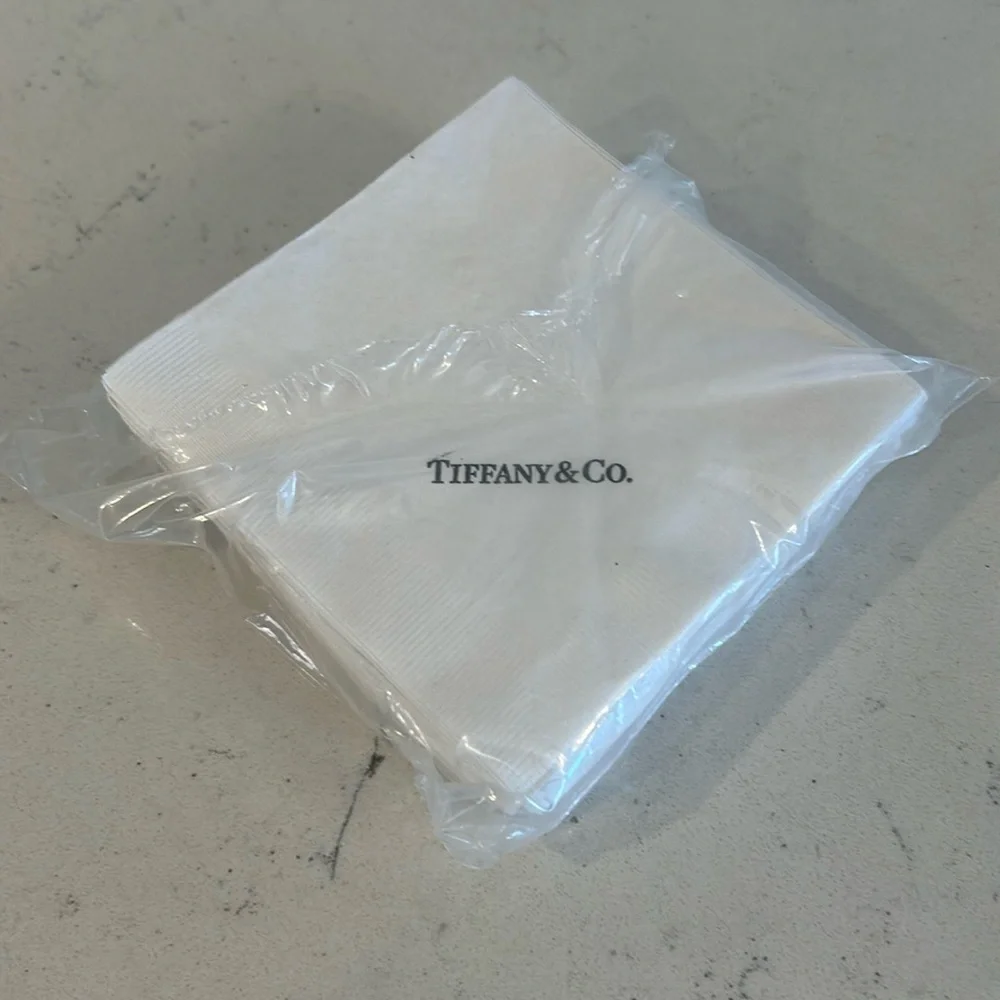 Tiffany & Co store beverage napkins!!!! Approx 40 count !!
